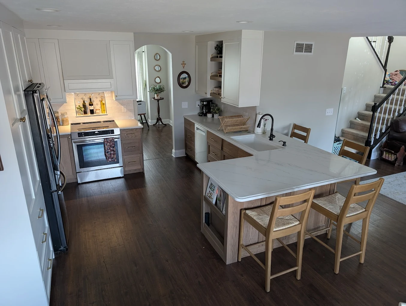 New kitchen in a custom home built by Blue Collar Contracting